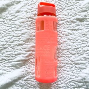 Glass Water Bottle with Rubber Sleeve